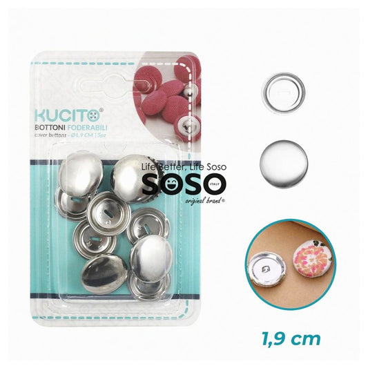 BOTTONI FODERABILI D. 1.9CM 5PCS