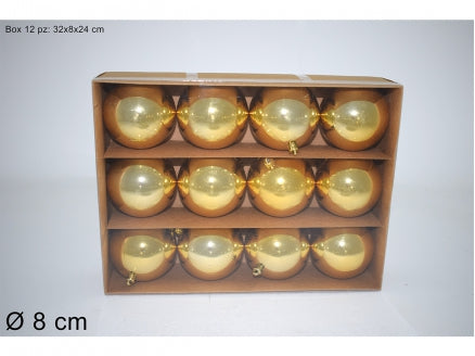 BOX 12PALLE 8CM LUCIDE ORO ART. SC5054-SY-GOLD