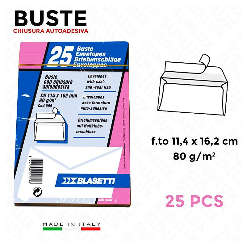 BUSTE PACK CHIUS. ADV 25PCS F.TO 11.4*16.2CM