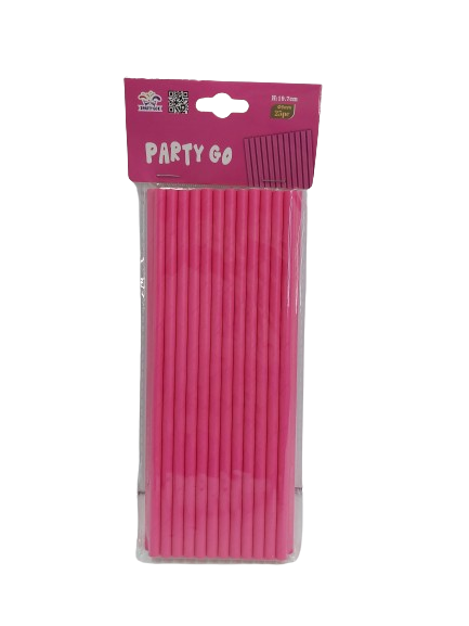 CANNUCCIA UNICOLORE ROSA ROSSO 19.7CM 25PZ