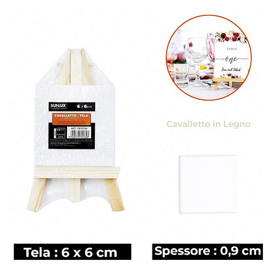CAVALLETTO E TELA DA TAVOLO 6*6*0.9CM