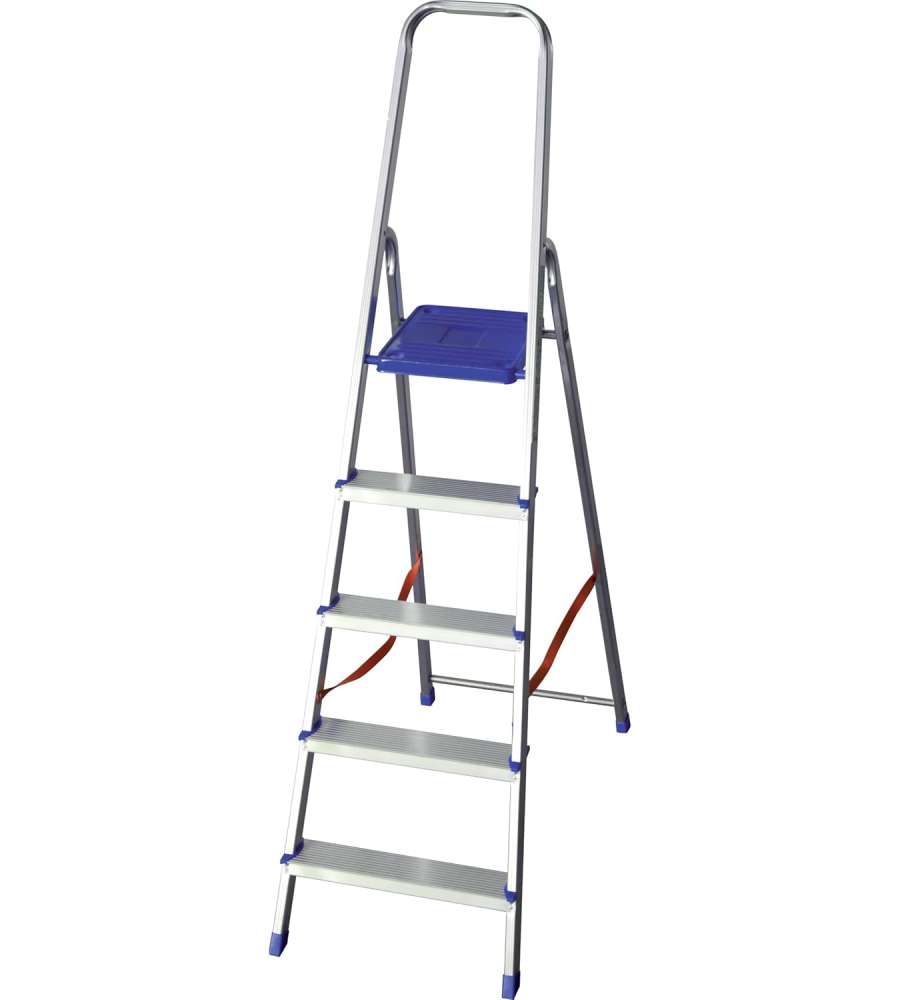 SCALA ALLUMINIO K100 D.LGS.81/08- 5 GRADINI CM.49X10X181H (1