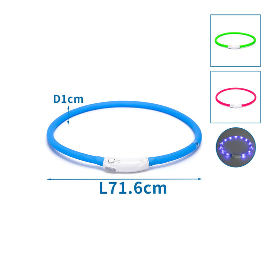 COLLARE LUMINOSO DIMMERABILE A TRE VELOCITA IN SILICONE(L71.