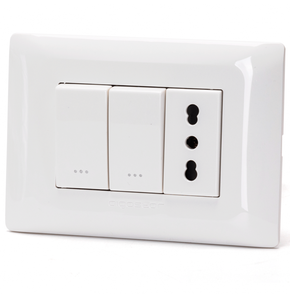 COMBINAZIONE INTERRUTTORE A 2 VIE*2 PRESE P17/11 SERIE ABM