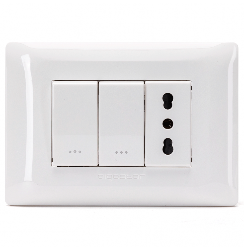 COMBINAZIONE INTERRUTTORE A 2 VIE*2 PRESE P17/11 SERIE ABM