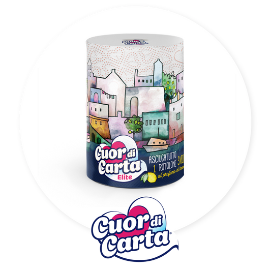 ASCIUGATUTTO CUOR DI CARTA 3V AL LIMONE