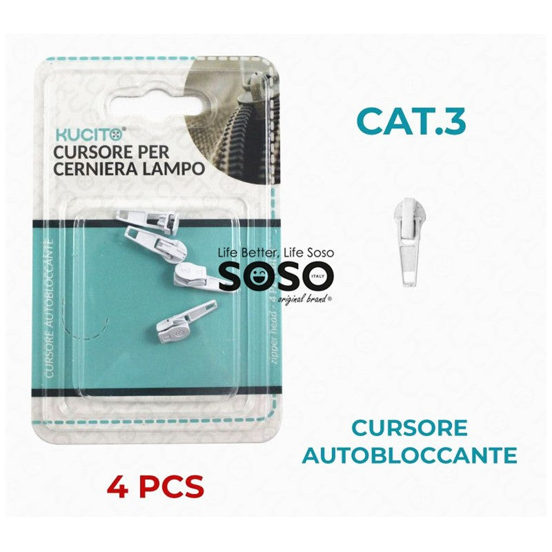 CURSORE CERNIERA LAMPO AUTOBLOC. CAT.3 4PCS