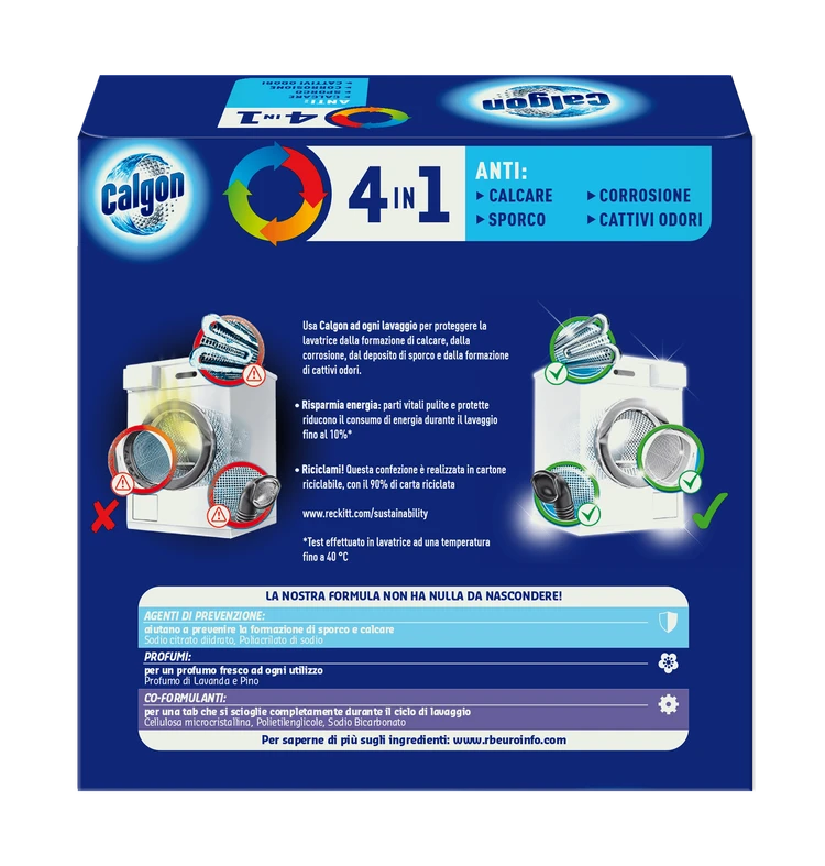 CALGON TABS 4 IN 1 PZ.15