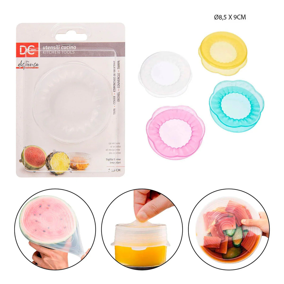 DC CASA COPERCHIO SILICONE ESTENDIBILE  8.5CM