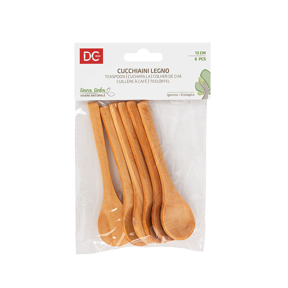 DC CASA CUCCHIAINO LEGNO 13CM 6PZ