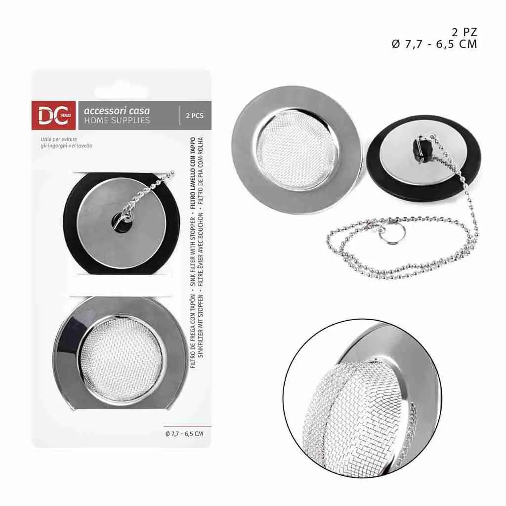 DC CASA FILTRO LAVELLO TAPPO ACCIAIO 2PZ