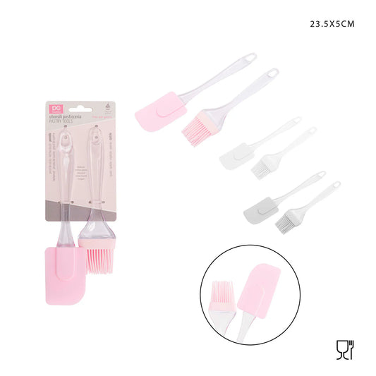 DC CASA SPATOLA 24X5 PENNELLO 22X5 SILICONE 2PZ
