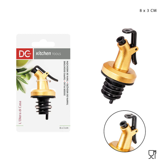DC CASA TAPPO BOTTIGLIA VERSATORE 8X3CM ORO