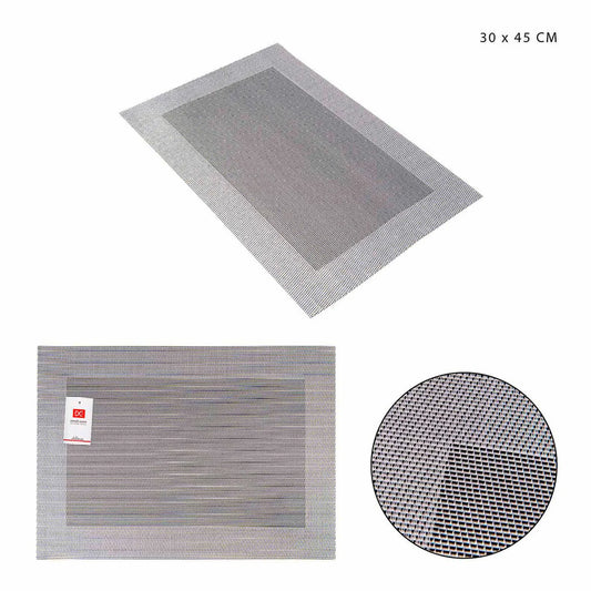 DC CASA TOVAGLIETTA PVC 30X45CM BICOLORE GRIGIO