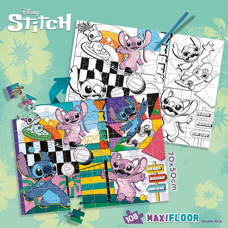 DISNEY PUZZLE DF MAXIFLOOR 108 LILO   STITCH
