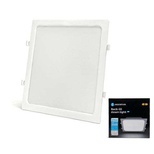 DOWNLIGHT LED E6 QUADRATO DA INCASSO 24W LUCE NATURALE(24W4