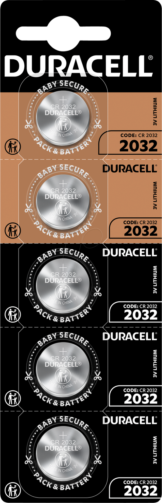 DURACELL LITHIUM DLCR2032 HSDC 3V BL5