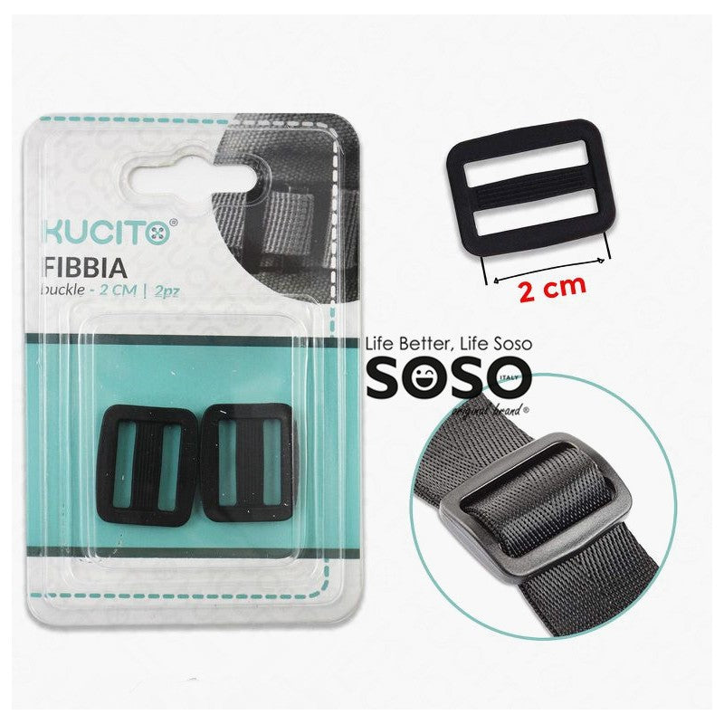 FIBBIA IN PLASTICA 2PCS- 2CM