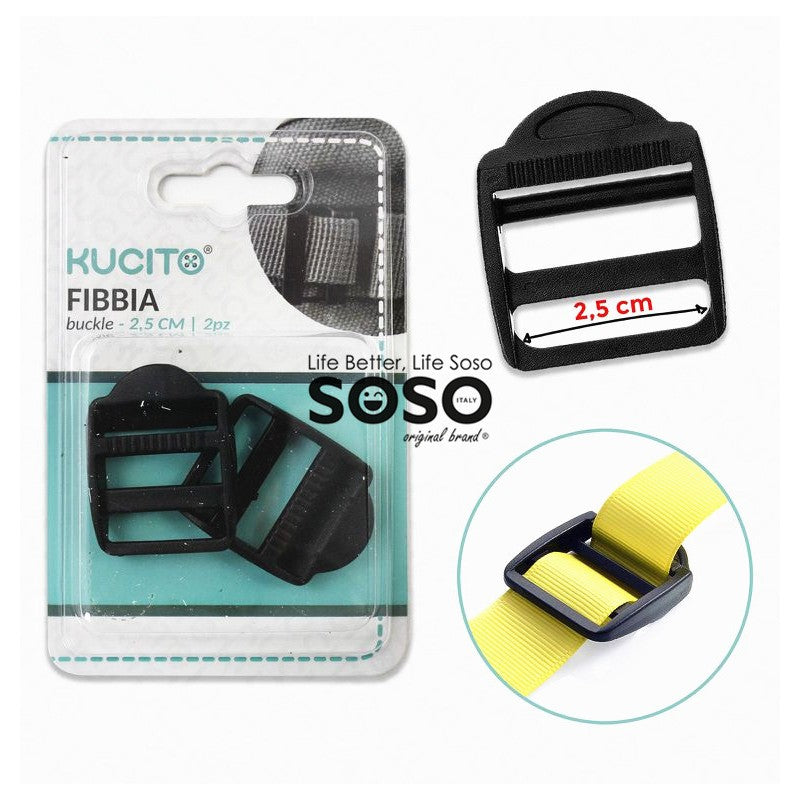 FIBBIA IN PLASTICA 2PCS- 2.5CM