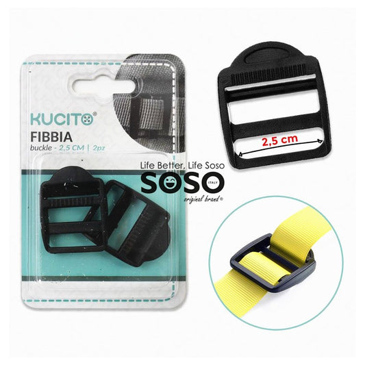 FIBBIA IN PLASTICA 2PCS- 2.5CM
