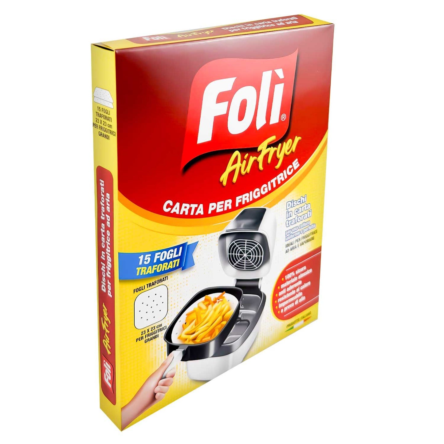 FOLI AIR FRYER FOGLI PER FRIG. ARIA QUADRA 23X23 CM