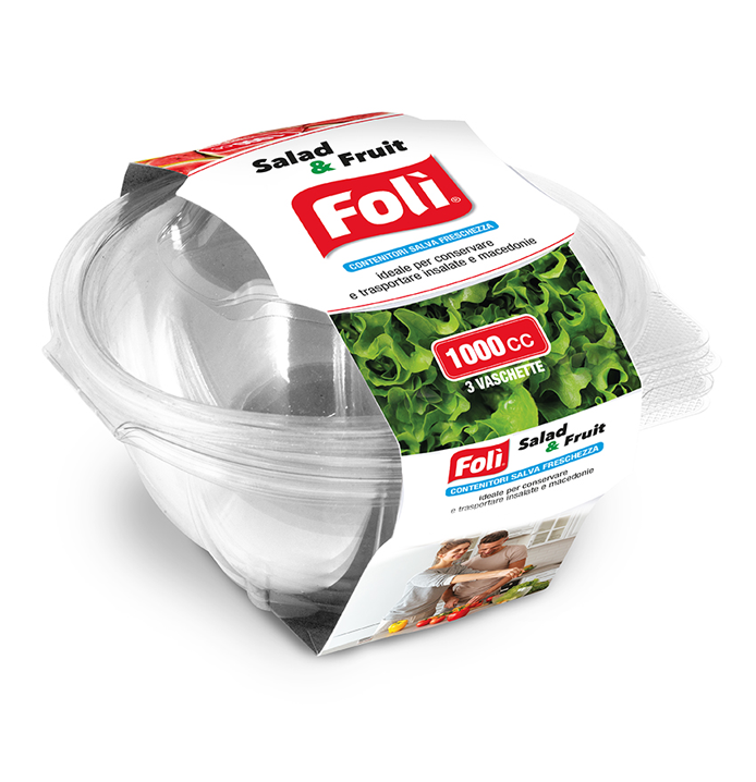 FOLI PACK CONT.SALVAFRESCH. SALAD E FRUIT 1000CC 3PZ