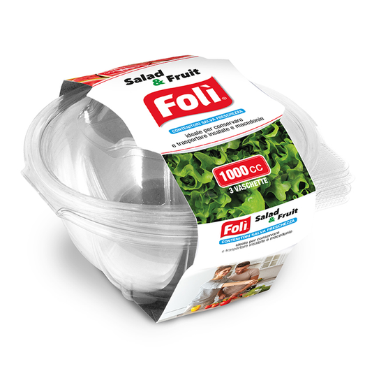FOLI PACK CONT.SALVAFRESCH. SALAD E FRUIT 1000CC 3PZ
