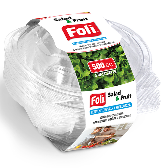 FOLI PACK CONT.SALVAFRESCH. SALAD E FRUIT 500CC 4PZ