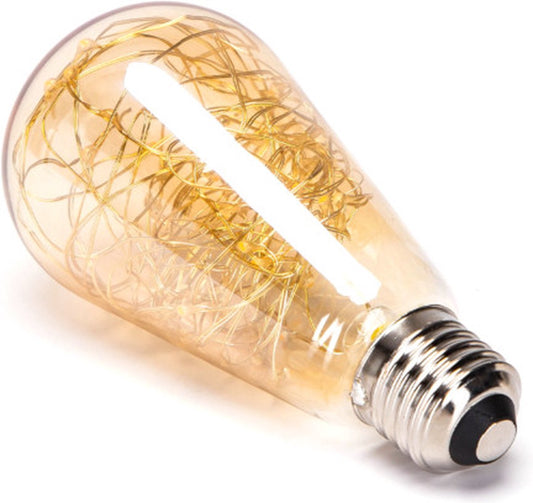 LAMPADINA A FILAMENTO LED CON FILO DI RAME ST64 E27 1.2W