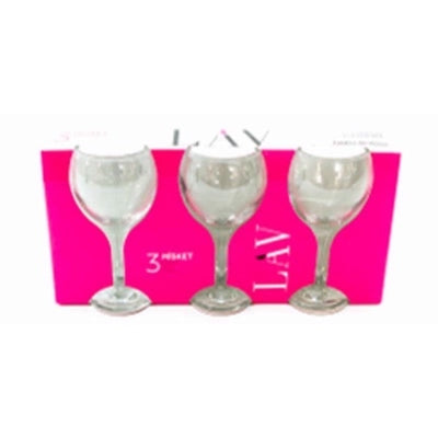 LAV CALLICE VINO BIANCO VETRO TRASP. 210CC 3PZ
