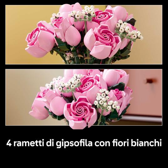LEGO BOUQUET DI ROSE ROSA