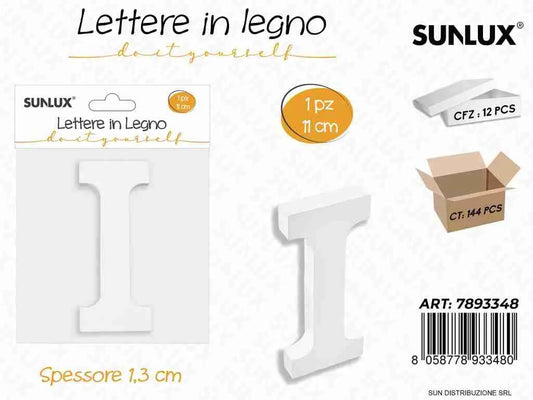 LETTERA I IN LEGNO 11*1.3CM