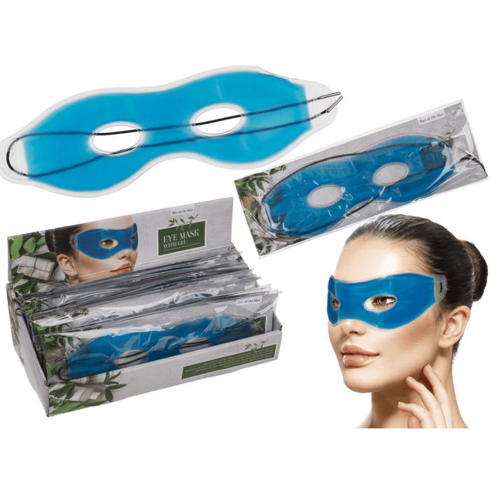 MASCHERA BLU PER OCCHI CON GEL  CA. 24 CM