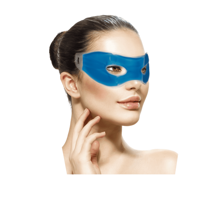 MASCHERA BLU PER OCCHI CON GEL  CA. 24 CM