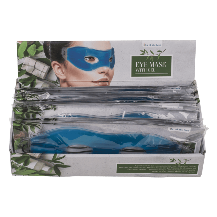MASCHERA BLU PER OCCHI CON GEL  CA. 24 CM