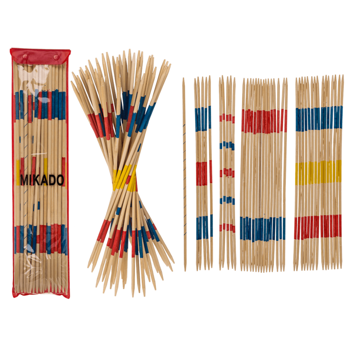 MIKADO IN LEGNO JUMBO CA. 50 CM 41 BASTONCINI IN CONFEZIO