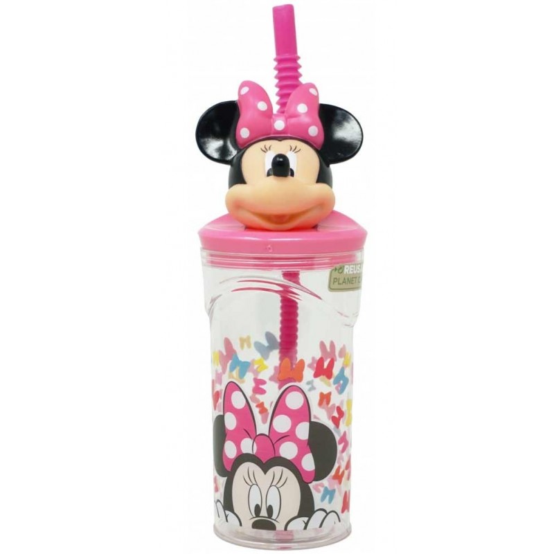 MINNIE BICCHIERE C/CANNUCC. 3D TRITAN