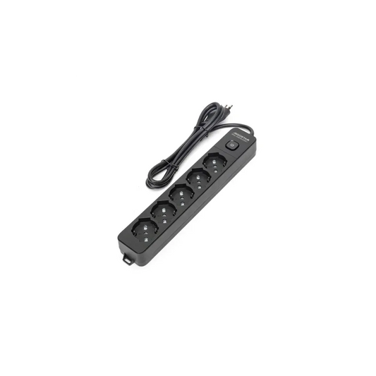 MULTIPRESA A 5 VIE CON INTERRUTTORE 16A  15M  3G1.0MM2 NERA