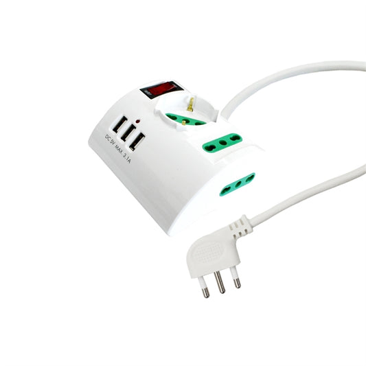 MULTIPRESA DA TAVOLO 2 PRESE 10/16A SCHUKO  3 USB MAX3.1A QT