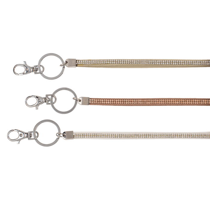 NASTRO PER CHIAVI CON ANELLO IN METALLO   MOSCHETTONE FASHI