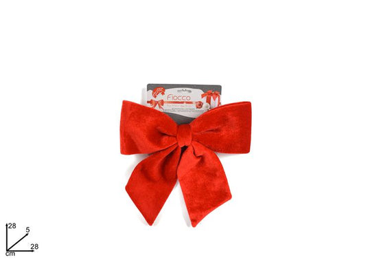 FIOCCO VELLUTO 28 CM ROSSO
