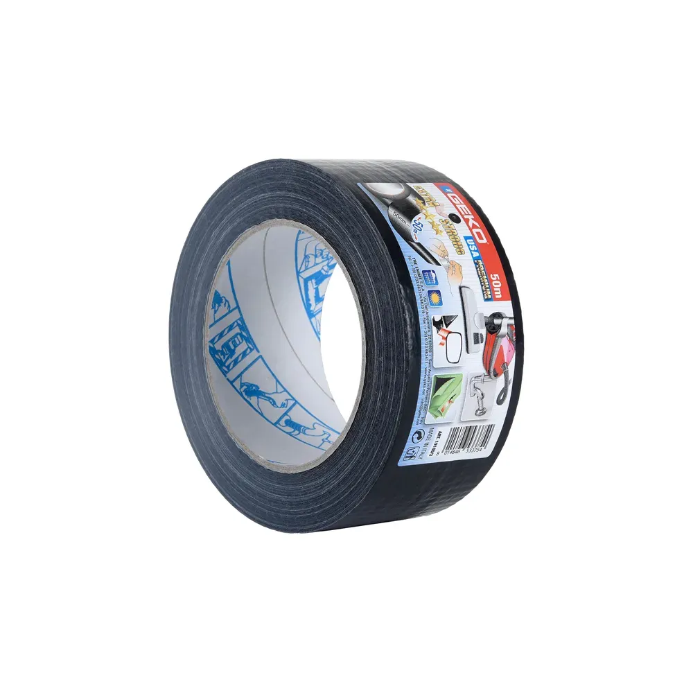 NASTRO TELATO MM 50 X 50 M NERO CON ETICHETTA LATERALE COLOR