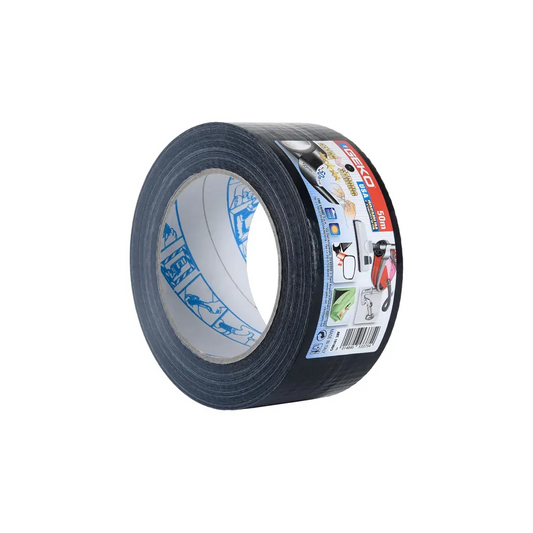 NASTRO TELATO MM 50 X 50 M NERO CON ETICHETTA LATERALE COLOR