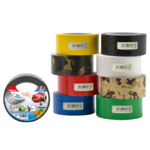 NASTRO TELATO MM 50 X 25 M GIALLO CON ETICHETTA SUPERIORE