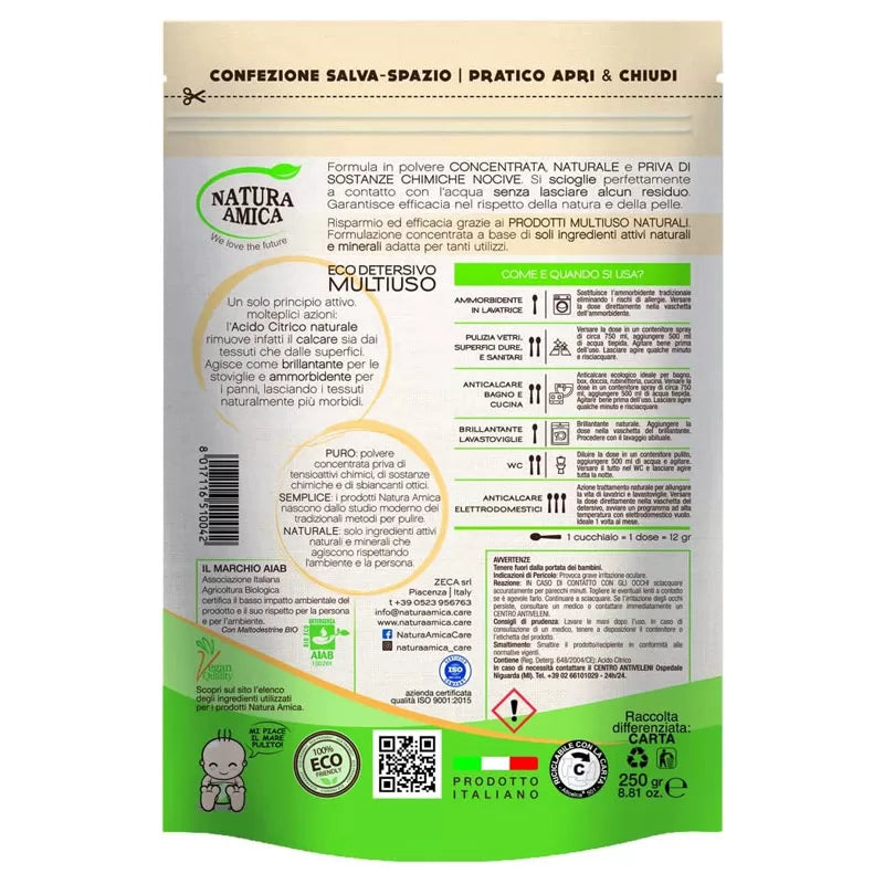 NATURA AMICA PURO ACIDO CITRICO 250GR