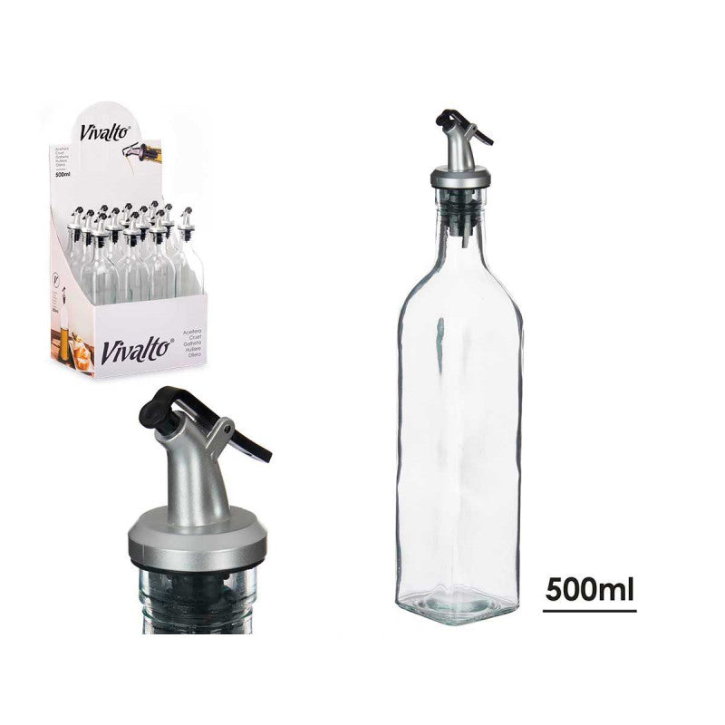OLIERA VETRO C/TAPPO DOSATORE 500ML