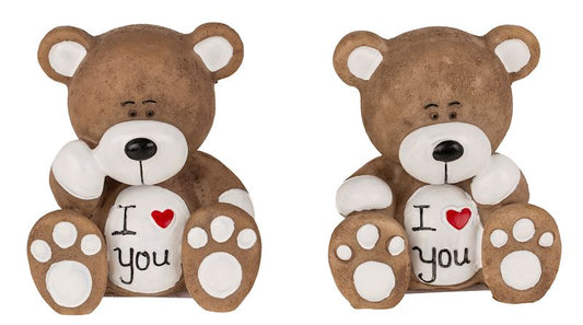 ORSO IN POLIRESINA I LOVE YOU CA. 6 X 5 5 CM 2 ASS. 16