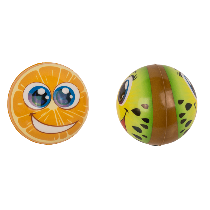 PALLA CON RIMBALZO ALTISSIMO FRUTTA CIRCA 6 CM 9 ASS. 12