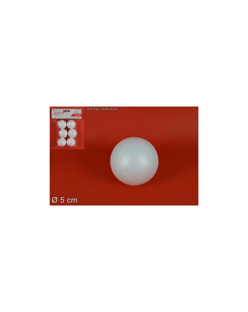 PALLA POLISTIROLO 5CM 6PZ DU1820-5(FB0605)