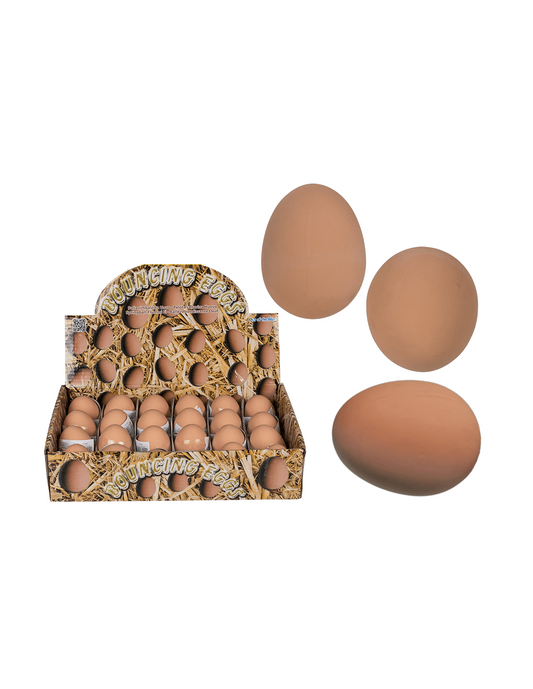PALLA RIMBALZINA UOVO CA. 5 5 CM 24 PZ. PER DISPLAY